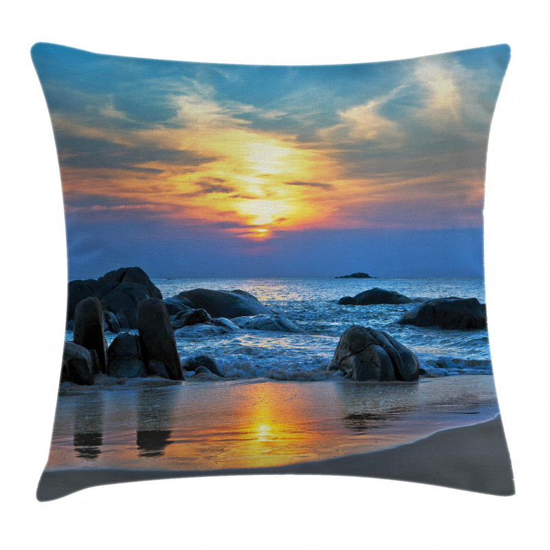 Sandy Peaceful Beach Pillow Cover
