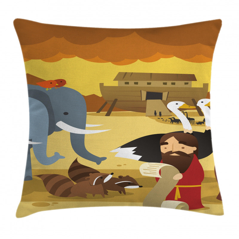 Animals on the Ark Pillow Cover