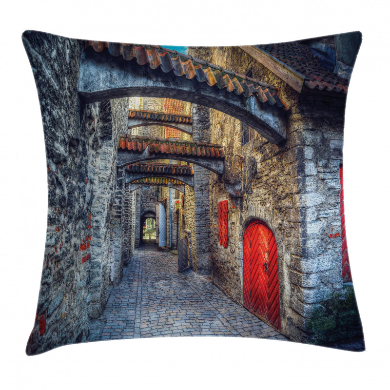 Old Stone House Town Pillow Cover