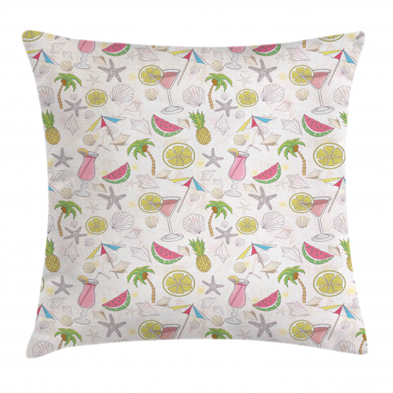 Watermelon Lemon Umbrella Pillow Cover