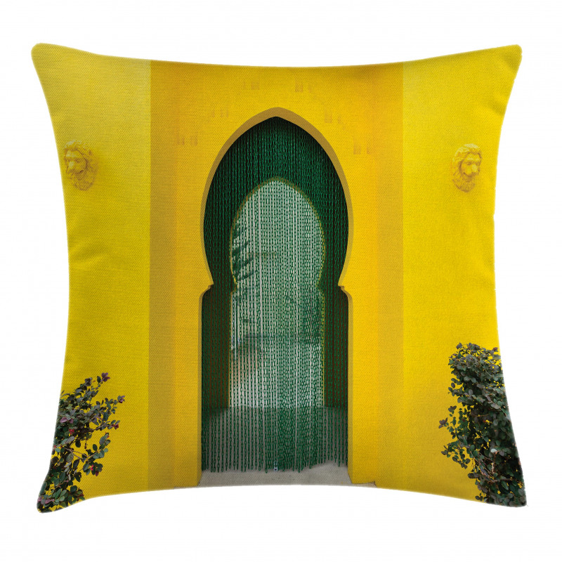 Old Eastern Building Pillow Cover