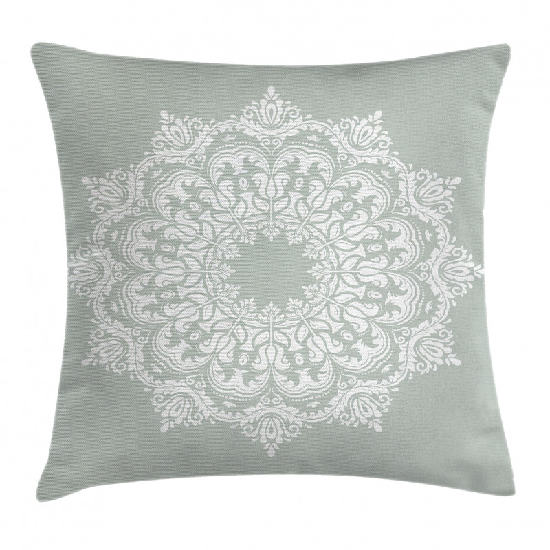 Damask Floral Motifs Pillow Cover