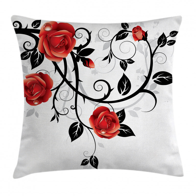 Swirling Roses Garden Pillow Cover