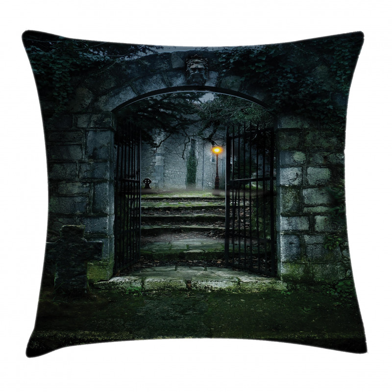 Dark Haunted Castle Pillow Cover