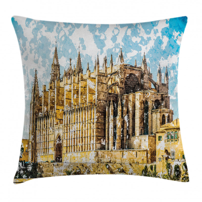 Building on Sea Shore Pillow Cover