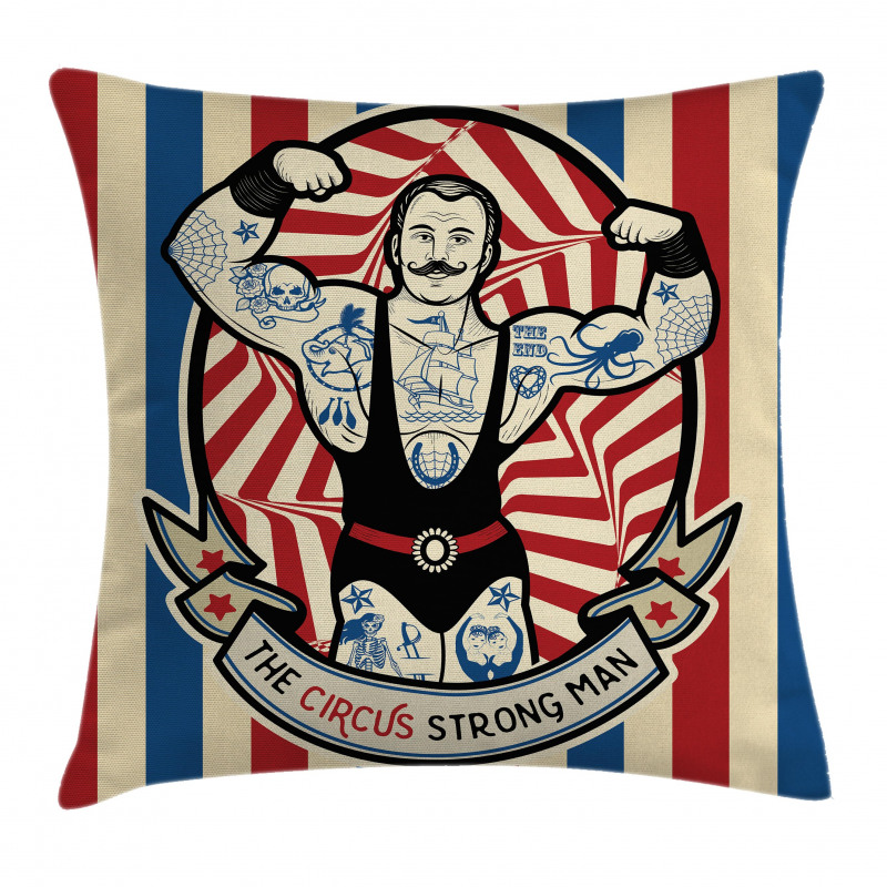 Vintage Circus Star Pillow Cover