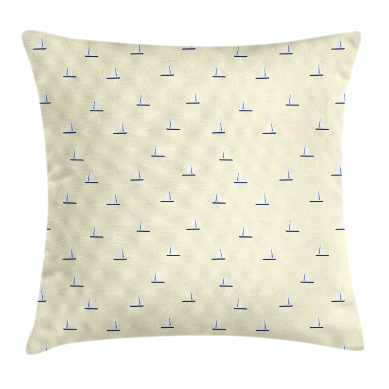 Minimal Sailboats Marine Pillow Cover