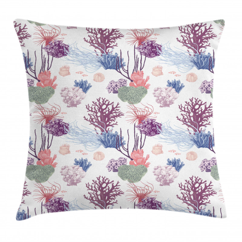 Engraved Reef Coral Designs Pillow Cover