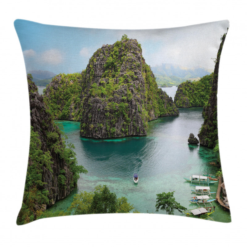 Cliff in Philippines Pillow Cover