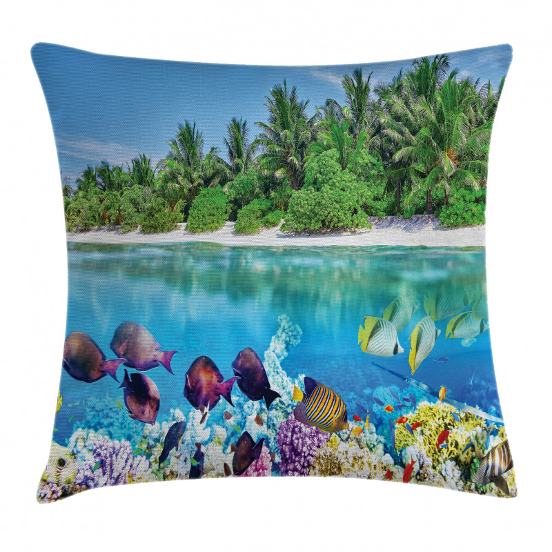 Aquatic World Maldives Pillow Cover