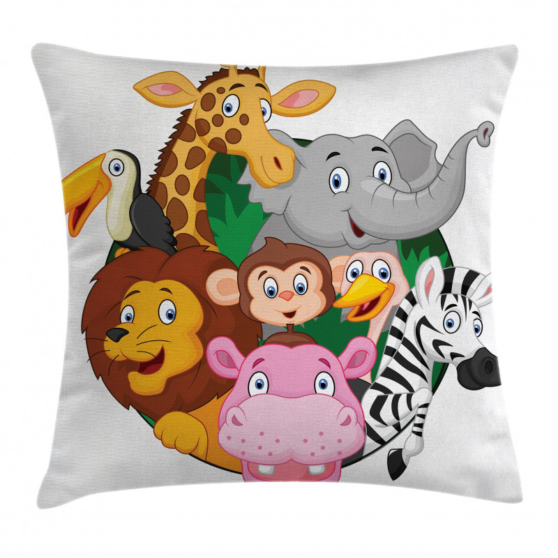 Exotic Safari Animals Pillow Cover
