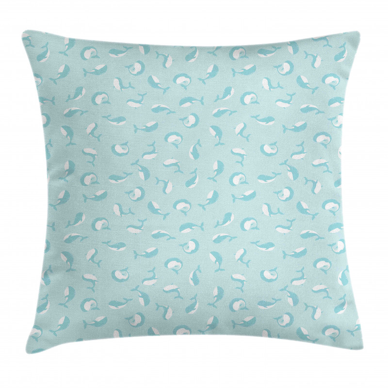 Pastel Underwater Mammal Pillow Cover
