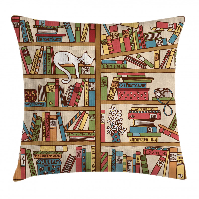 Nerd Bohem Cat Kitten Pillow Cover