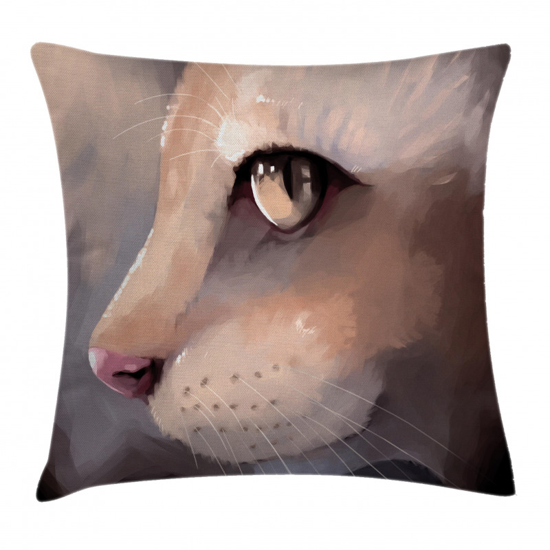 Portrait Kitty Cat Meow Pillow Cover