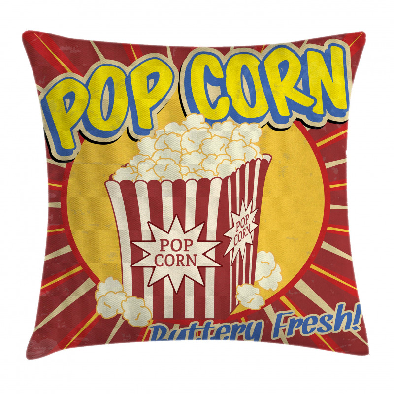 Pop Corn Movie Snack Pillow Cover