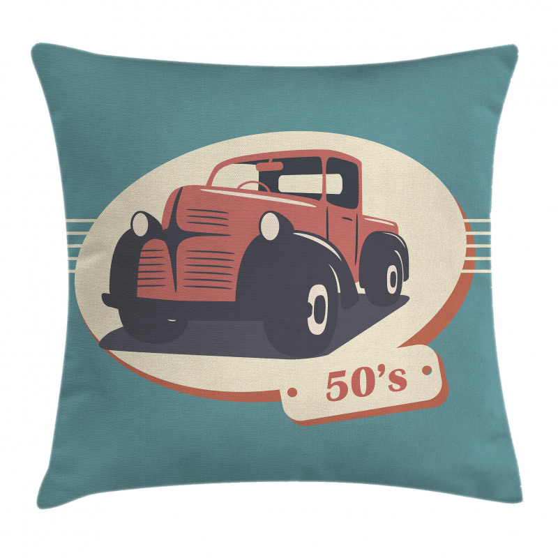 Nostalgic Antique Vehicle Pillow Cover