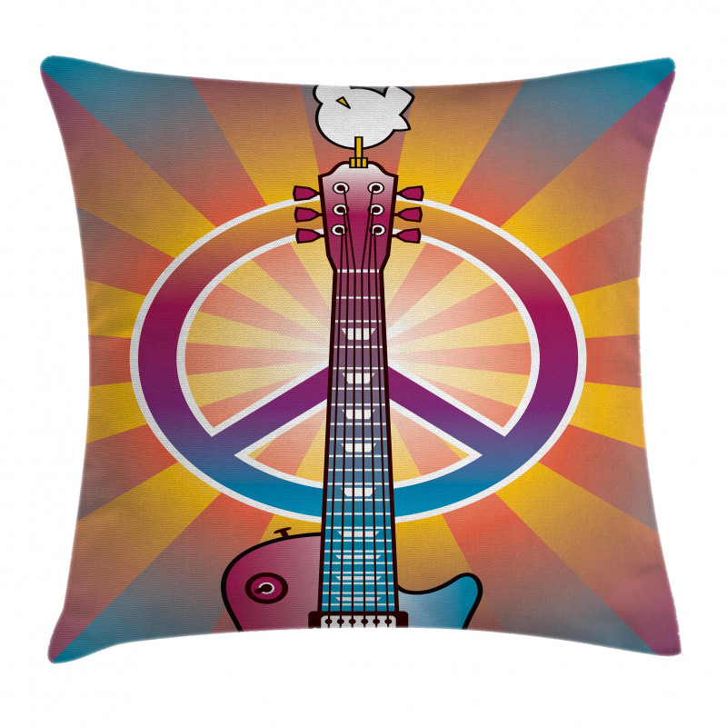 Guitar Peace Pillow Cover