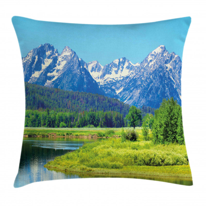 Grand Teton Mountains Pillow Cover