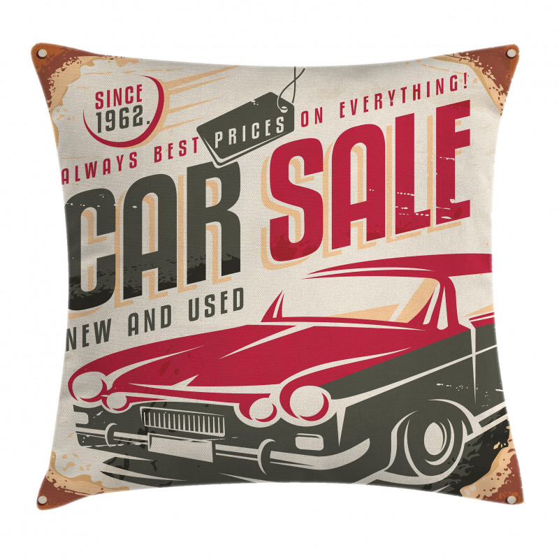 America Car Sale Sign Pillow Cover