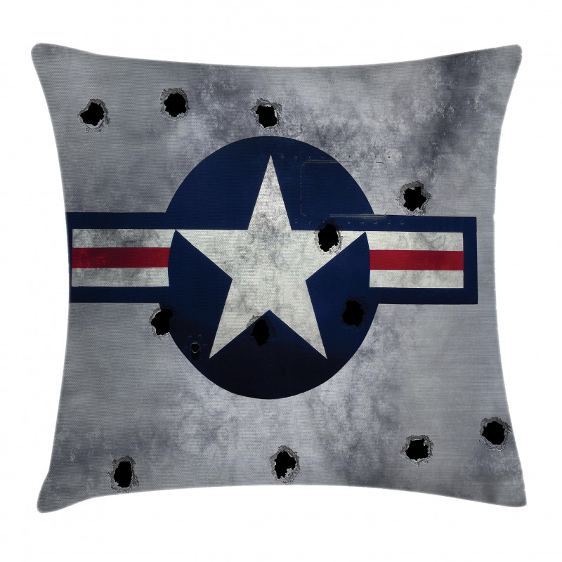 Star on Round Circle Pillow Cover