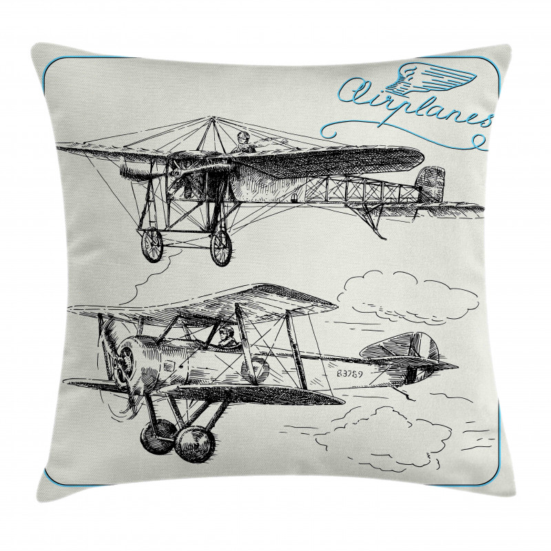 Aircraft Jets in Sky Pillow Cover