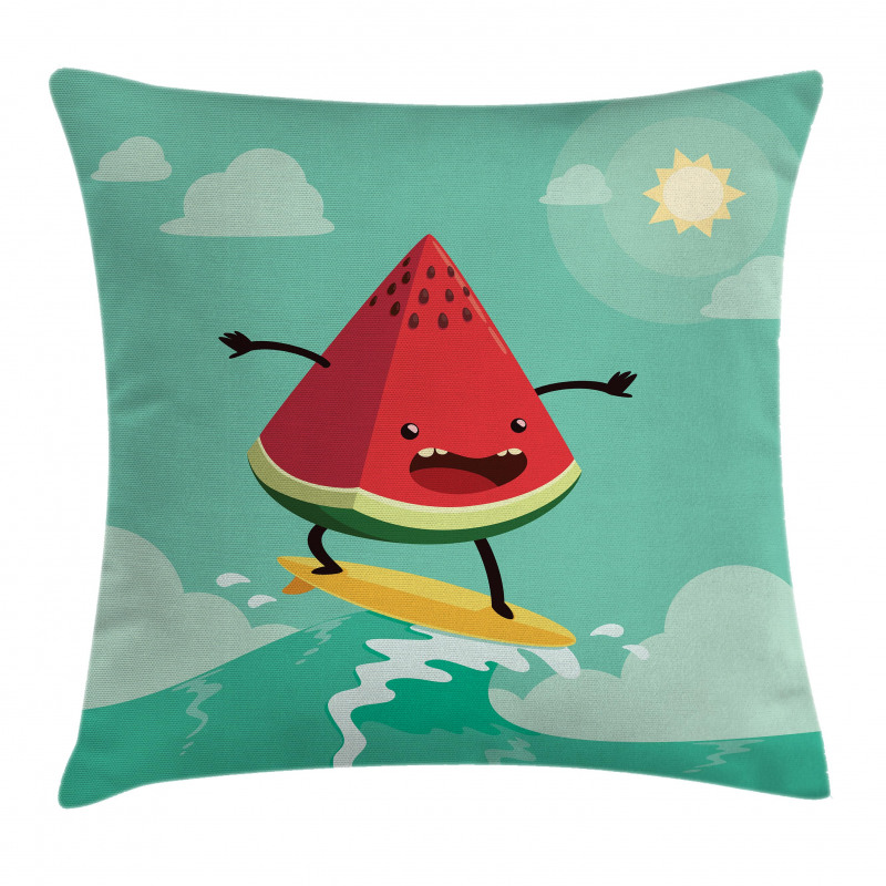 Watermelon on the Waves Pillow Cover
