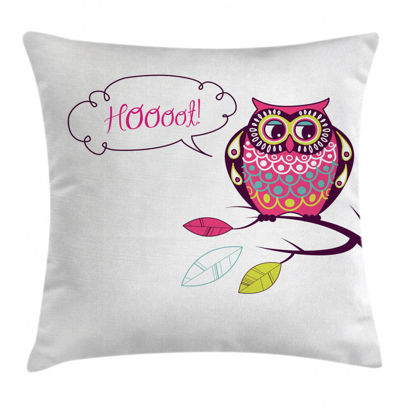 Ornate Animal on Branch Pillow Cover