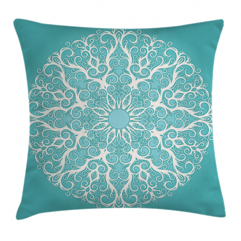 Symmetrical Floral Curves Pillow Cover