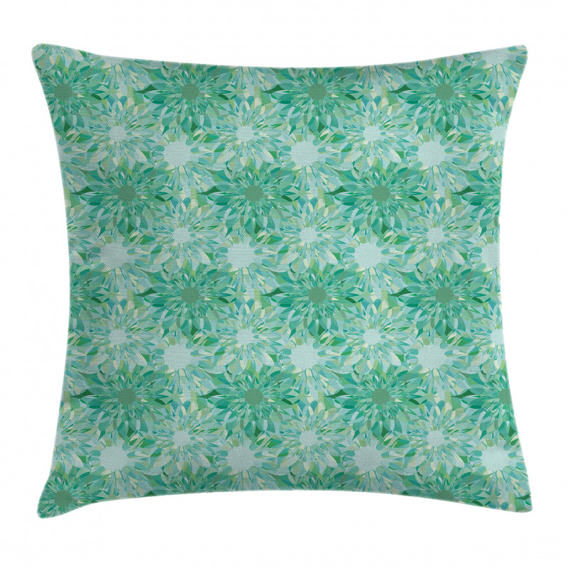 Floral Pattern with Beryl Pillow Cover