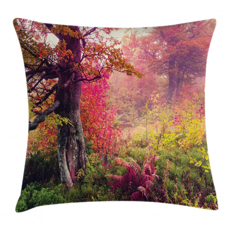 Majestic Autumn Trees Pillow Cover