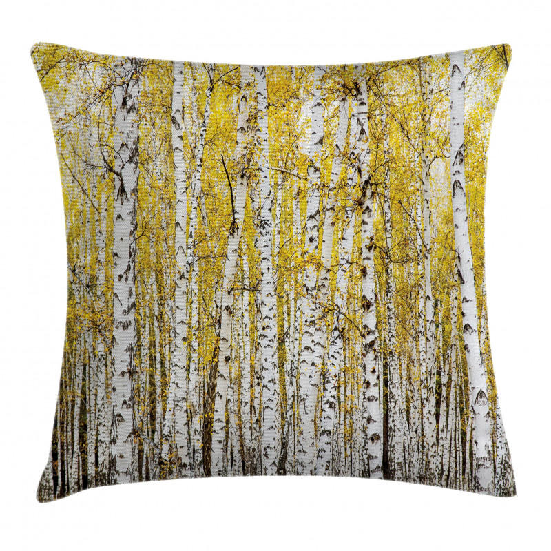 Forest Golden Leaves Pillow Cover