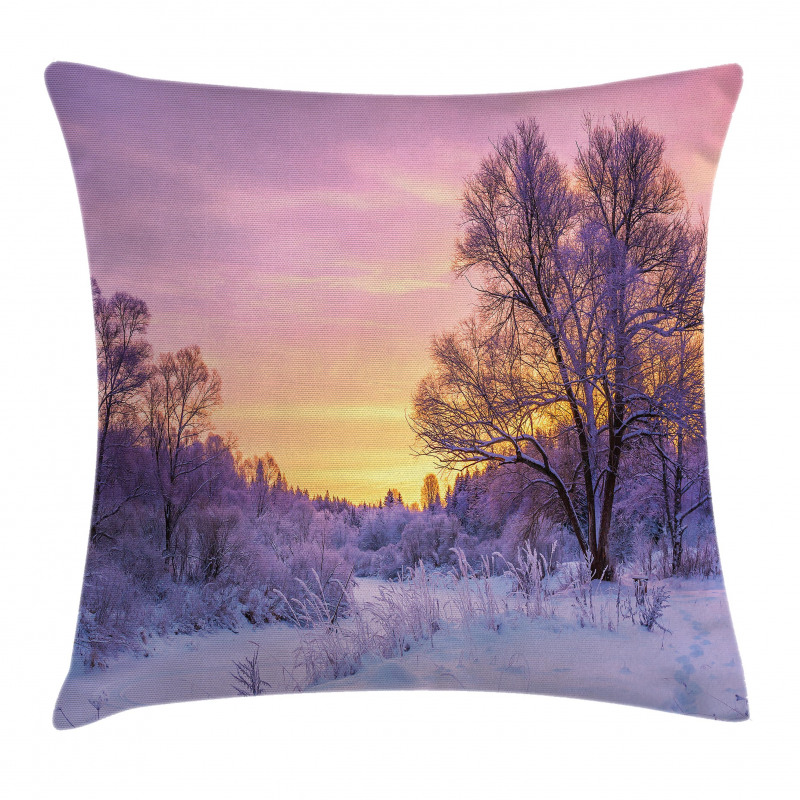 Landscape with Sunset Pillow Cover