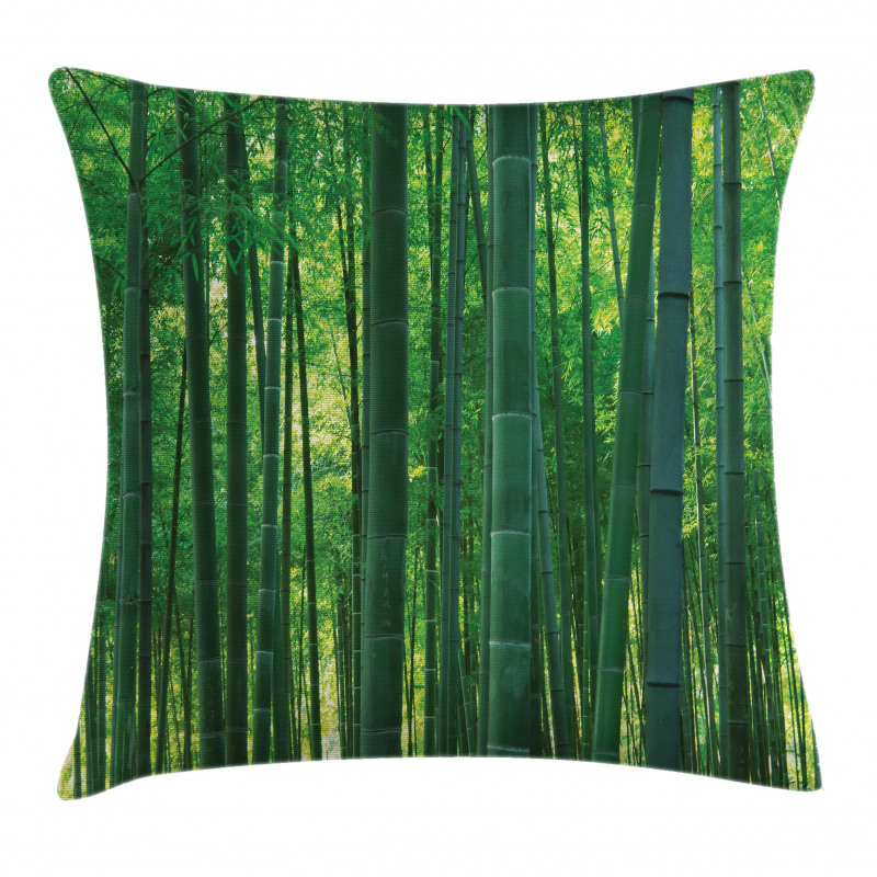 Green Wild Exotic Bamboo Pillow Cover