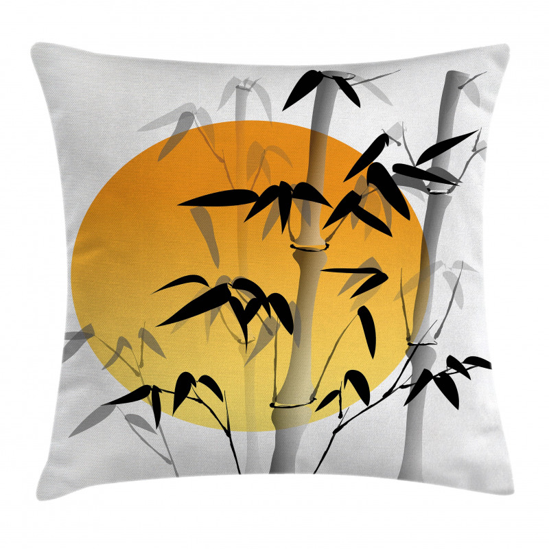 Bamboos Across the Sun Pillow Cover