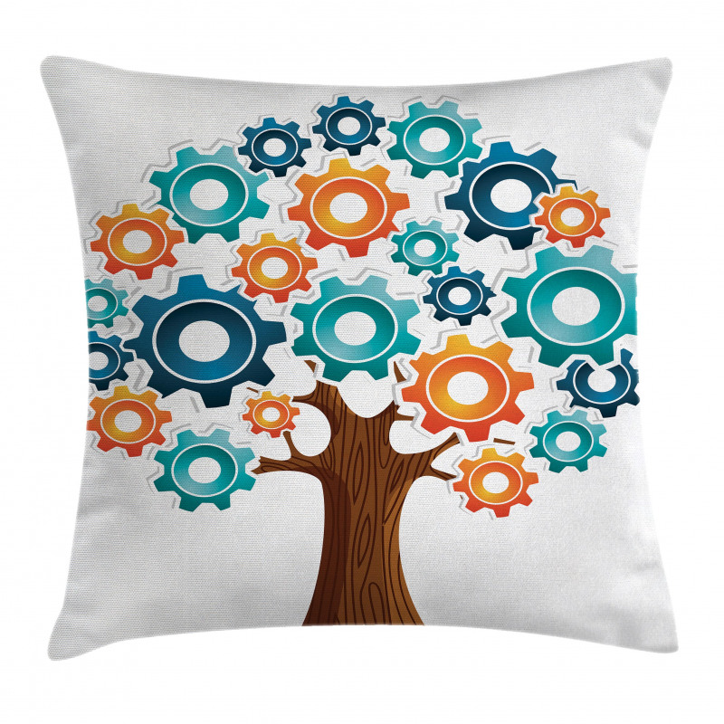 Innovation Gears Tree Pillow Cover