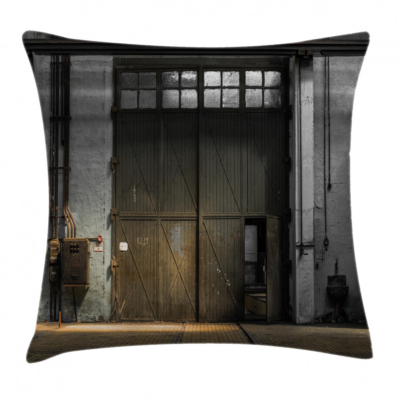 Broken Rusty Door Pillow Cover