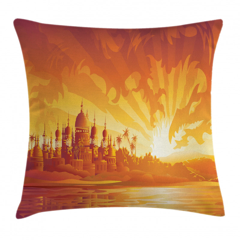 Orange City Sky Palace Pillow Cover