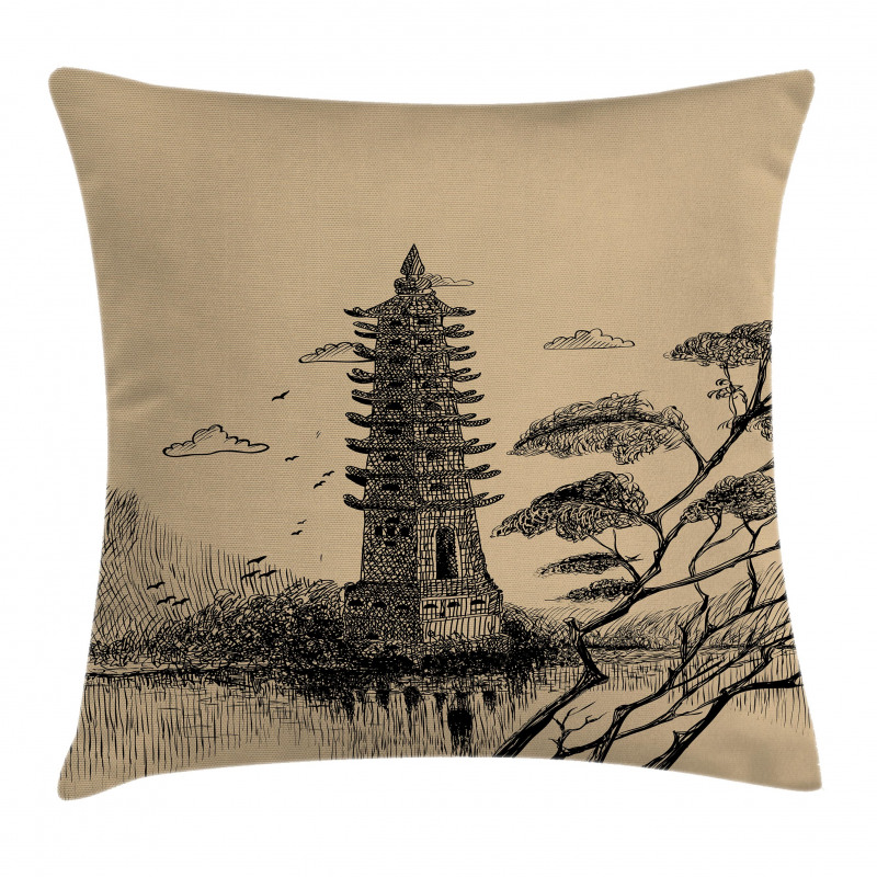 Taoist House of Faith Pillow Cover