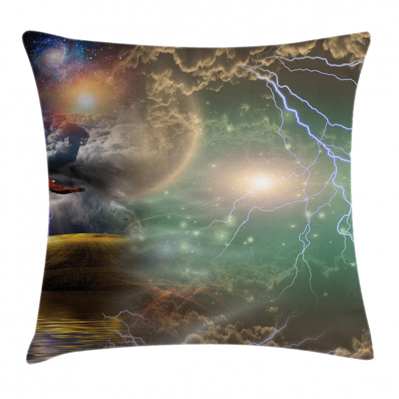 Eagle Thunder Clouds Pillow Cover