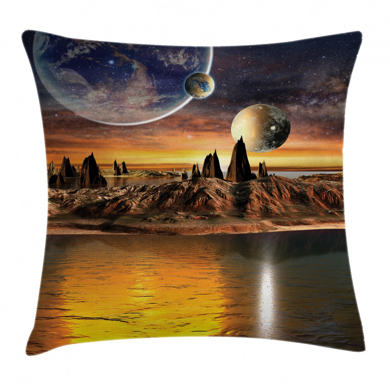 Planet Sci Fi Fantasy Art Pillow Cover