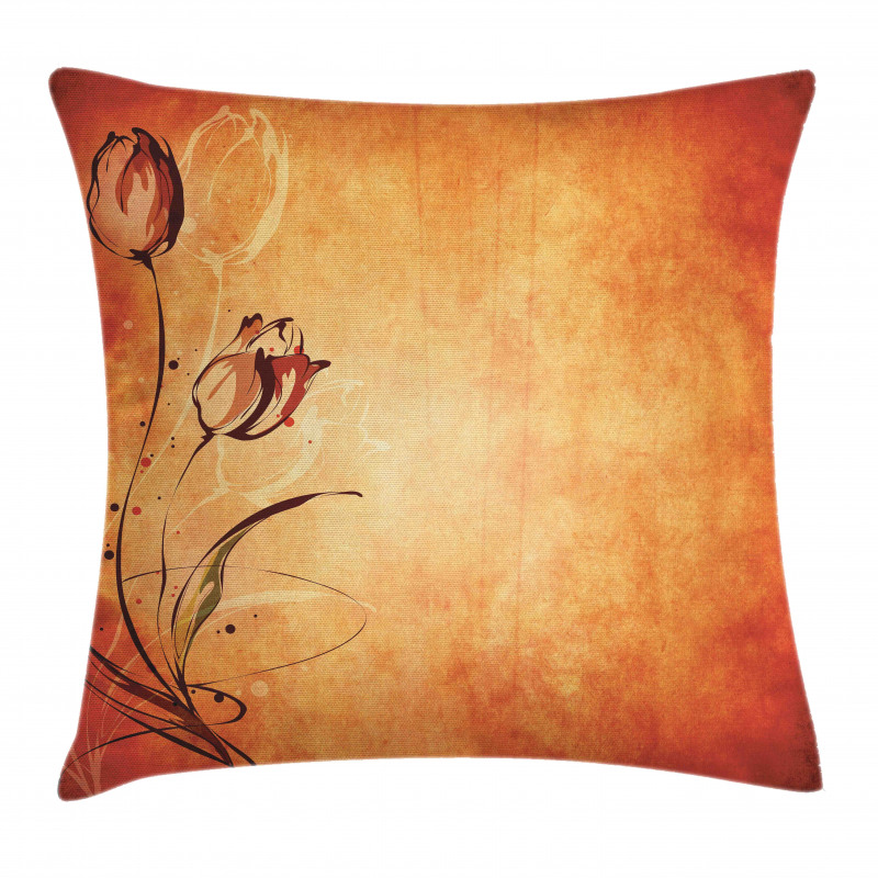 Vintage Style Rose Bloom Pillow Cover