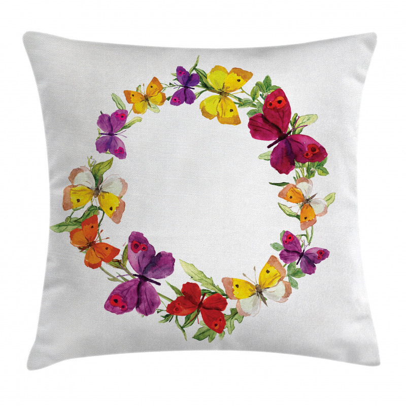 Butterfly with Herbs Pillow Cover