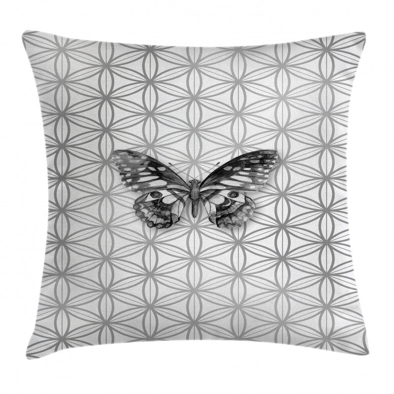 Geometric Butterfly Pillow Cover