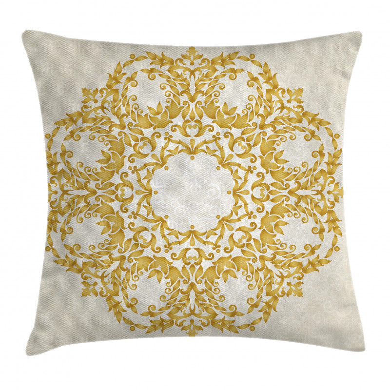 Floral Baroque Round Pillow Cover