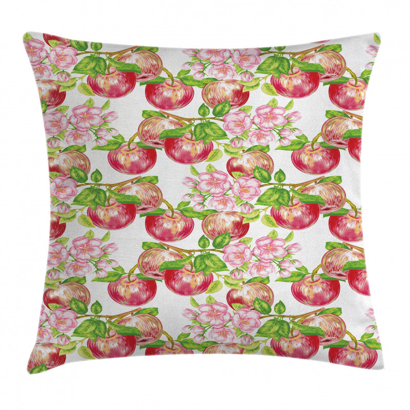 Nature Apple Tree Flower Pillow Cover