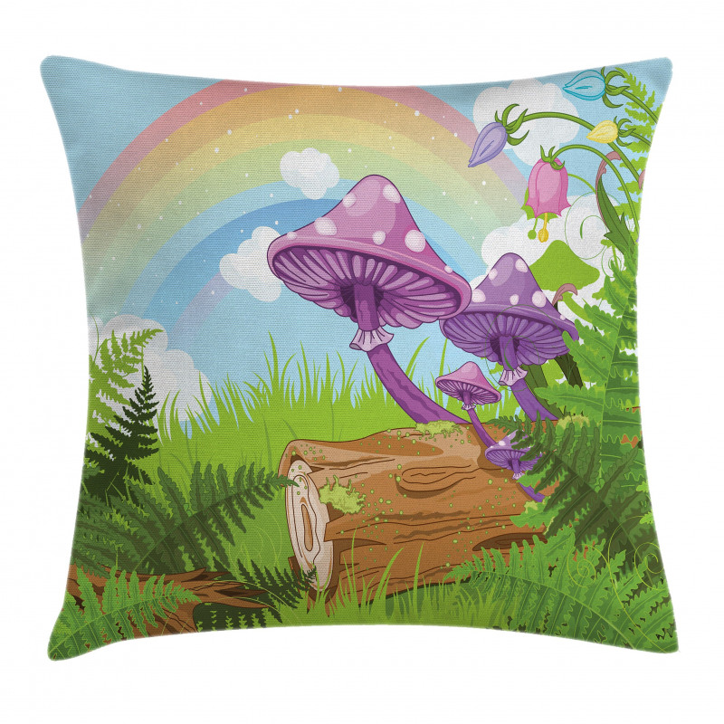 Wood Grass Fungus Art Pillow Cover