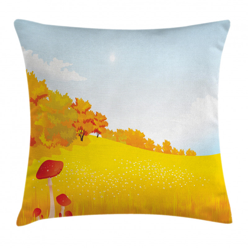 Fall Landscape Meadow Pillow Cover