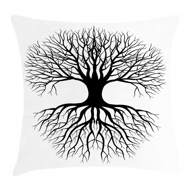 Roots Branch Leafless Pillow Cover