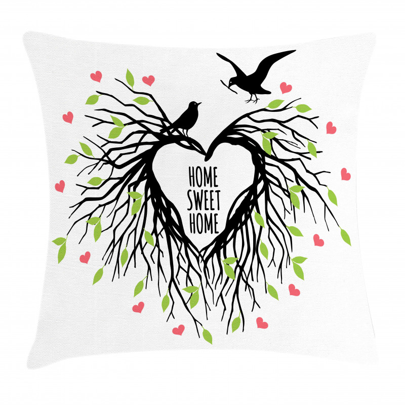 Romantic Bird Pillow Cover