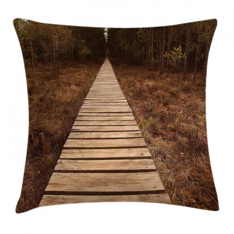 Wooden Path Adventure Pillow Cover
